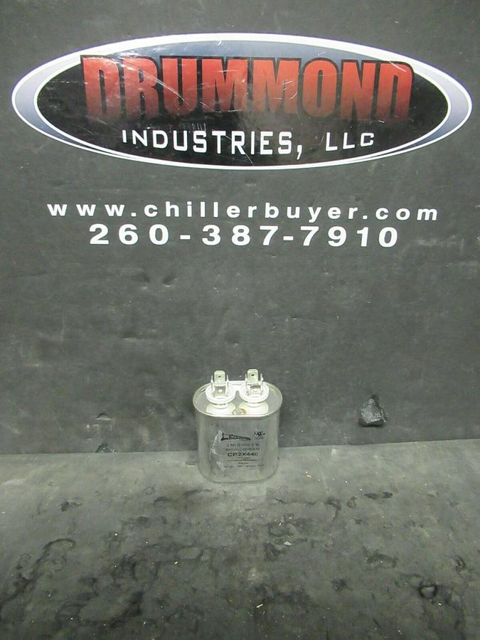 Used BEACON COMPONENTS 2 MFD MOTOR SINGLE RUN CAPACITOR CR2X440 440 VAC +10/-5%