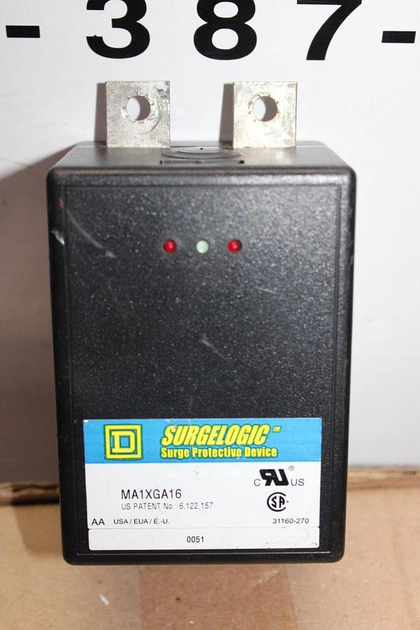 Used SQUARE D SURGELOGIC SURGE PROTECTOR MA1XGA16 120 VOLT **WARRANTY**