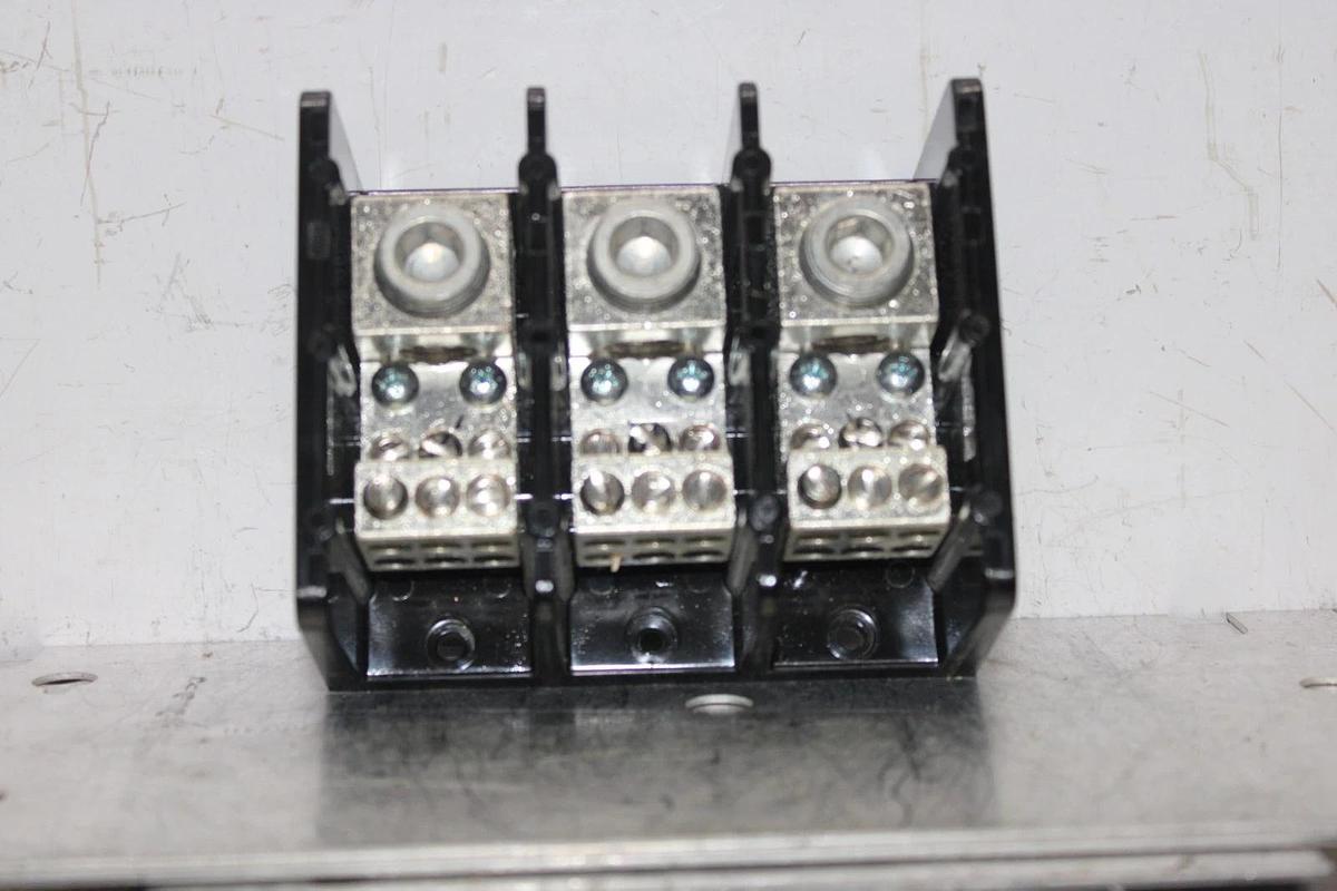 Used SQUARE D WIRE TERMINAL BLOCK 9080-LBC363106 300 AMP 600 VOLT 3-POLE **WARRANTY**