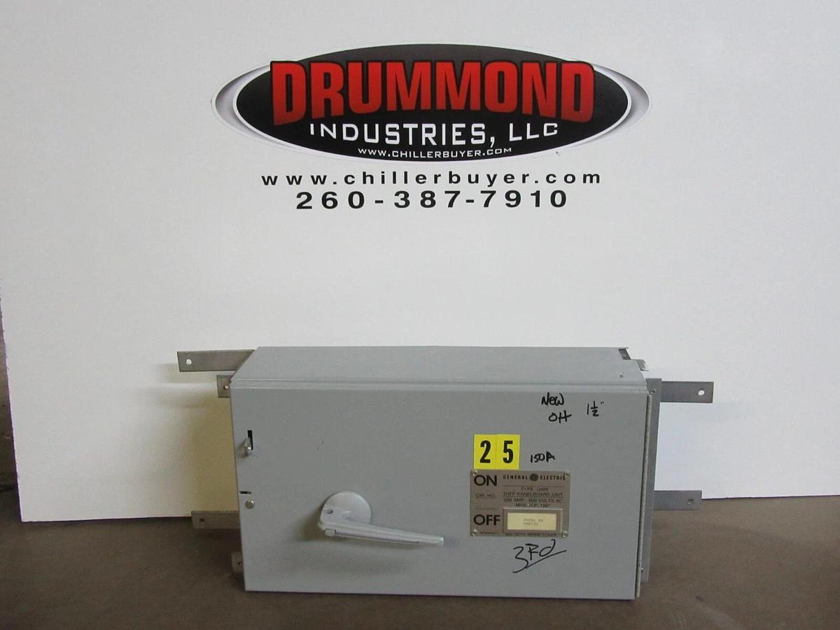 Used GE QMR THFP PANELBOARD THFP364 200 AMP 600 VAC 150 HP W/ SIDE PANELS