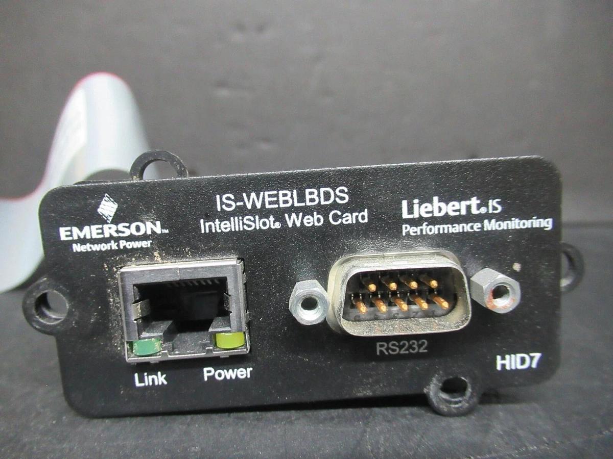 Used EMERSON LIEBERT INTELLISLOT WEB NETWORK CARD IS-WEBLBDS 200575G1 **WARRANTY**