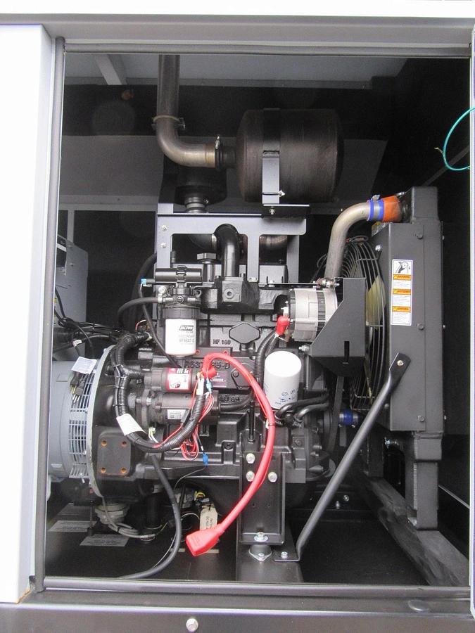 Used 30 KW DIESEL GENERATOR MTU 120/240V JOHN DEERE SOUND ENCLOSED 196 HRS VIDEO
