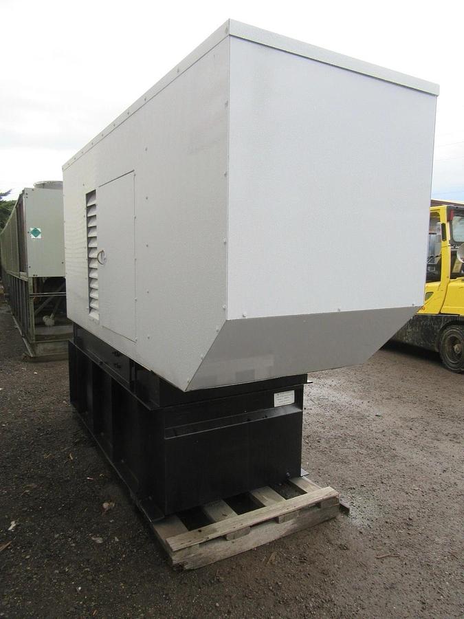 Used 50 KW DIESEL GENERATOR ISUZU 4BG1T 120/240 V SINGLE PH RE-CONNECTABLE ENCLOSED