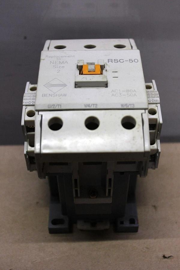 Used BENSHAW MAGNETIC CONTACTOR RSC-50 600 VAC 70 AMP 30 HP COIL: 120 VAC
