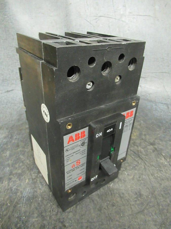Used 40 AMP ABB BREAKER UXAB 727131 R 11 240VAC 3 POLE W/ TOP LUGS **WARRANTY**