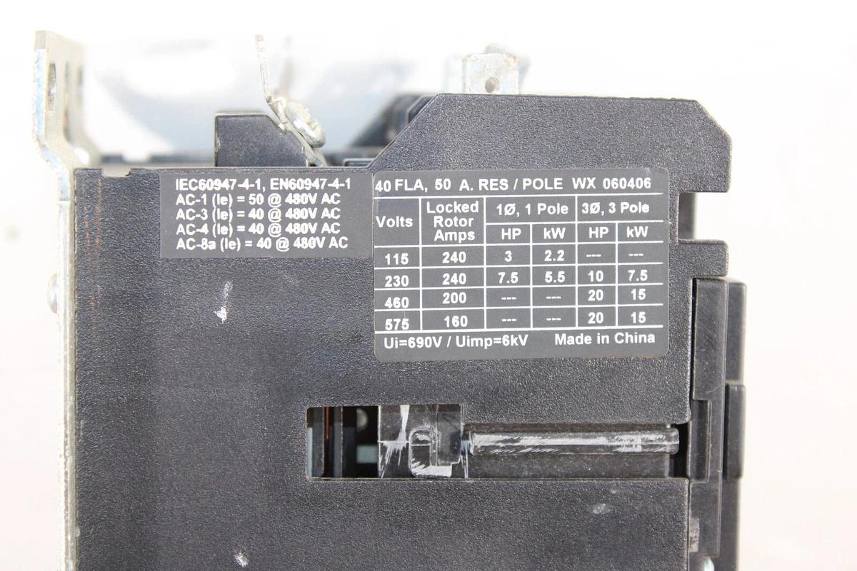 Used EATON CONTACTOR C25DNF340 40 AMP 600 VAC 20 HP 3-POLE **WARRANTY**