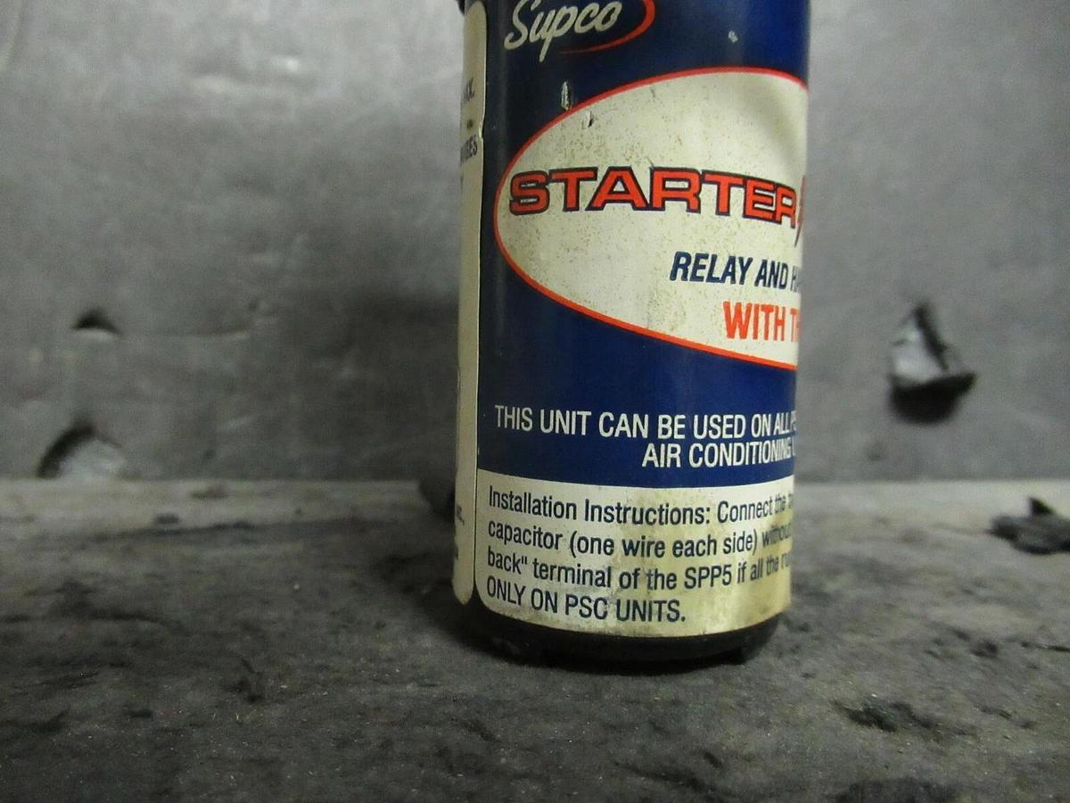 Used SUPCO SPP5 HARD START CAPACITOR STARTER POW-R-PAK 115 - 288 VAC 1/2 - 10 HP 22 A