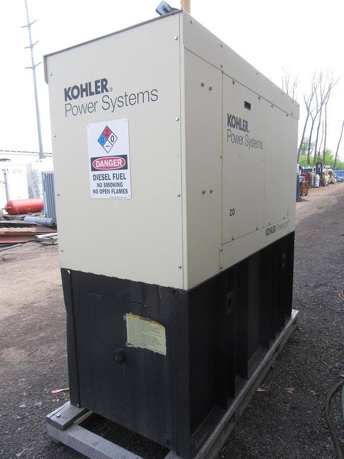 Used 20 KW DIESEL GENERATOR KOHLER 120/240V 20REOZK ENCLOSED ONLY 102 HRS