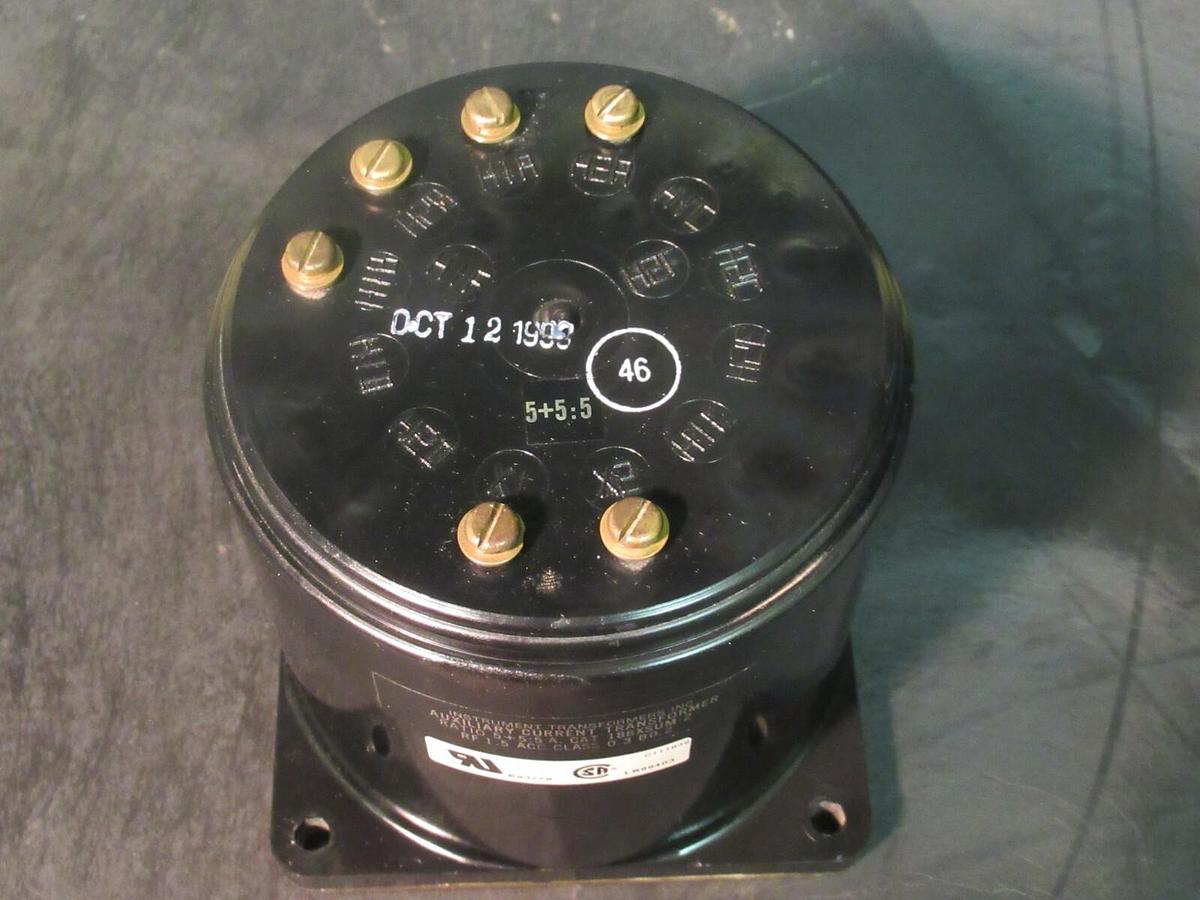 Used INSTRUMENT TRANSFORMERS 188XSUM-2 AUXILIARY CURRENT TRANSFORMER RATIO 5+5:5 AMP