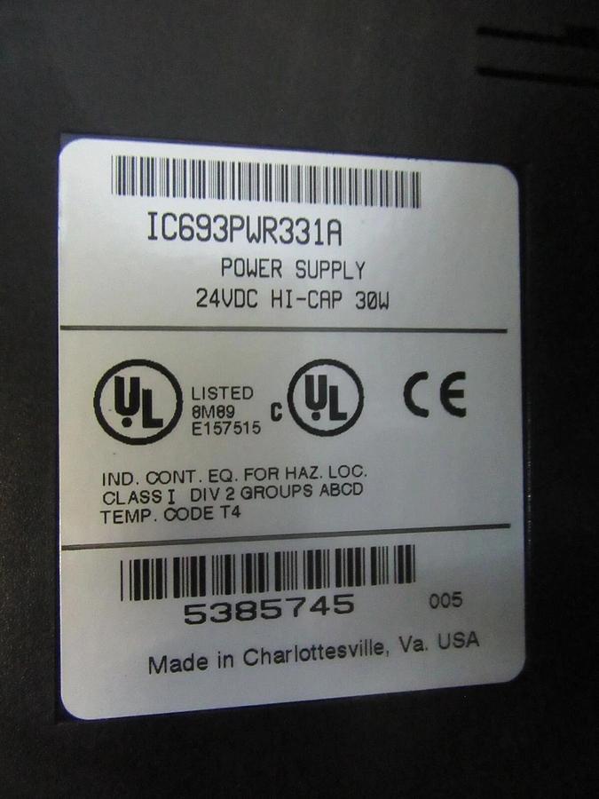Used GE FANUC POWER SUPPLY MODULE AND 10-SLOT BASE IC693PWR331A IC693CHS391K