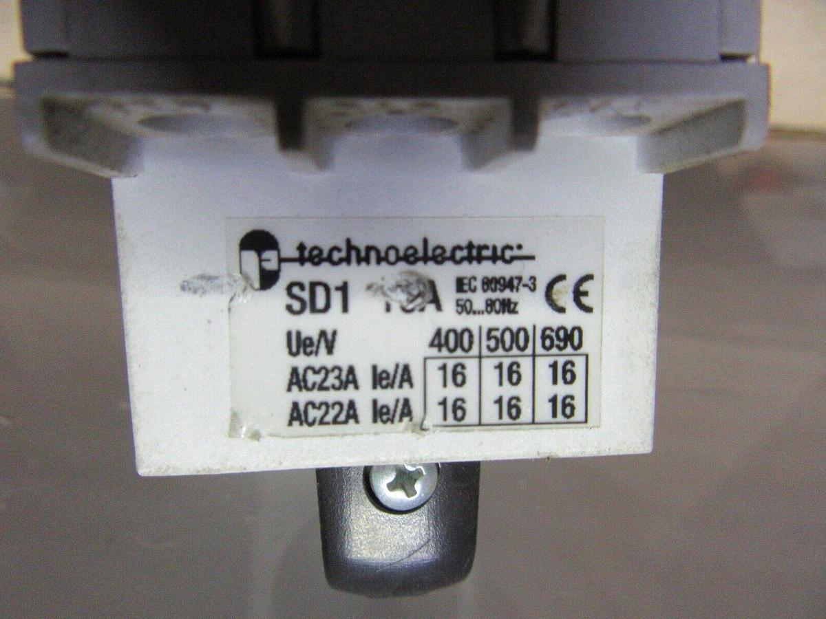 Used LOT OF 2 TECHNOELECTRIC SWITCH SD1-016-BR 600 VOLT 16 AMP **WARRANTY INCLUDED**