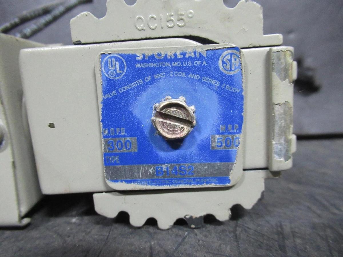 Used SPORLAN SOLENOID VALVE B14S2 300 MOPD 500 MRP **WARRANTY INCLUDED**