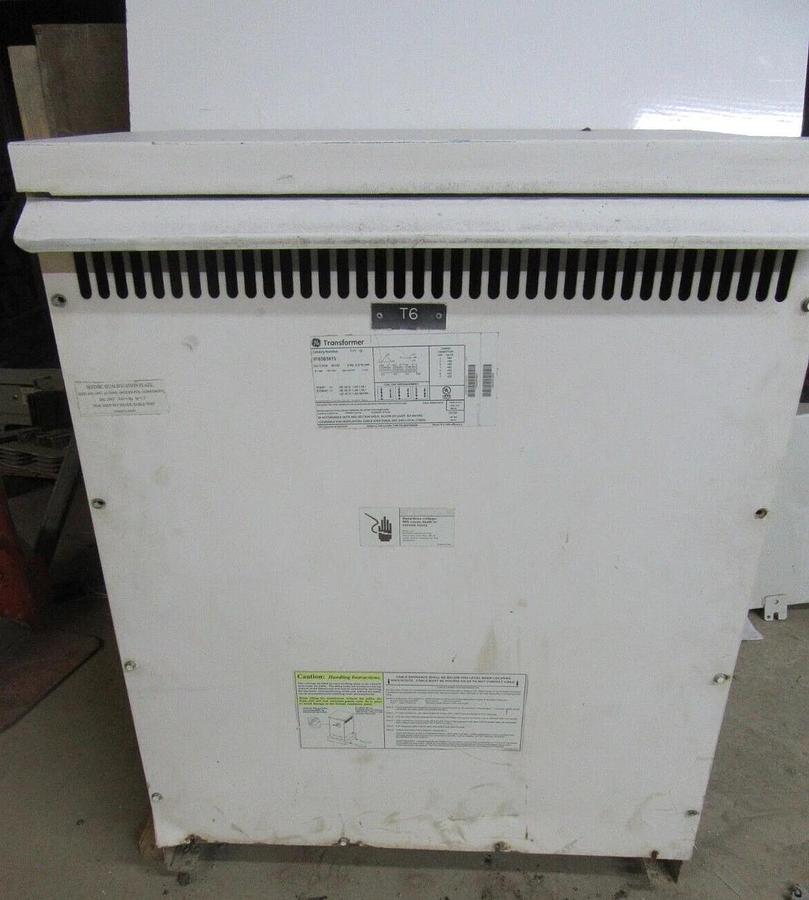 Used GE TRANSFORMER 9T83B3875 112.5 KVA PRI: 480 VOLT SEC: 208/120 VOLT 3-PHASE
