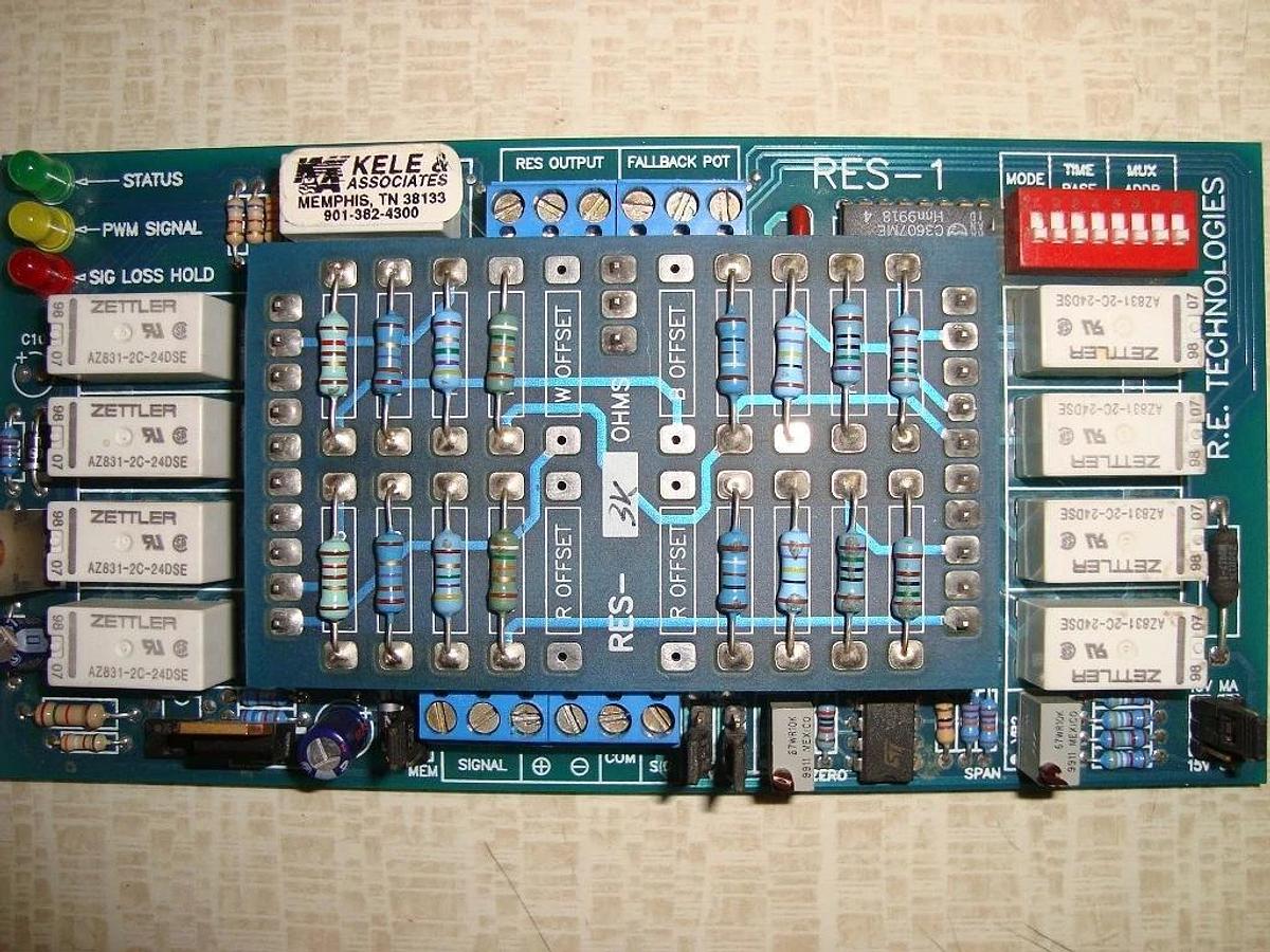 KELE WENTECH UNIVERSAL RESISTANCE TRANSDUCER CONTROL BOARD RES-1 W/ RES-3K