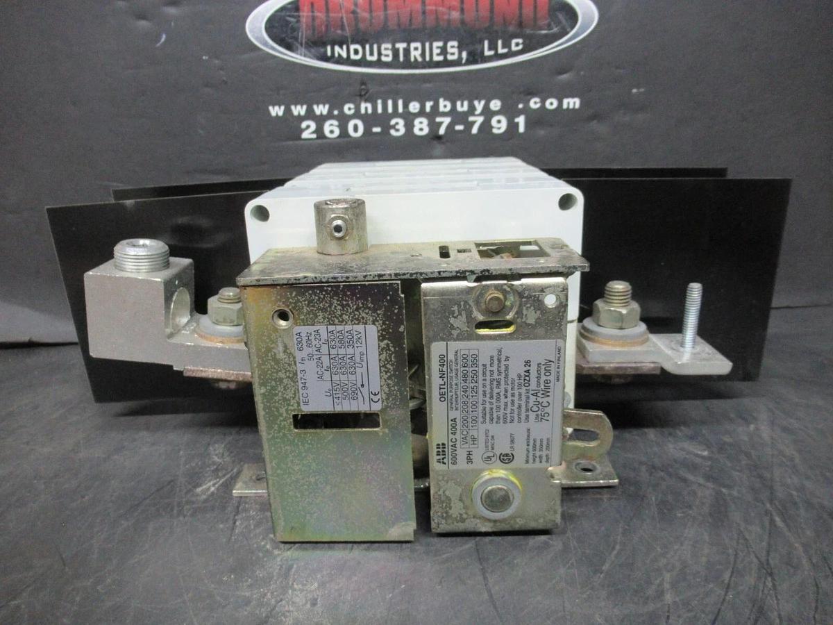 Used ABB 400 AMP DISCONNECT SWITCH OETL-NF400 600 VAC 350 HP **WARRANTY**