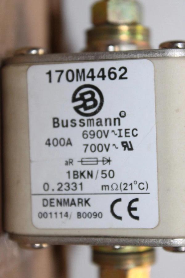 Used BUSSMANN SQUARE BODY FUSE 170M4462 400 AMP 700 VAC **WARRANTY INCLUDED**