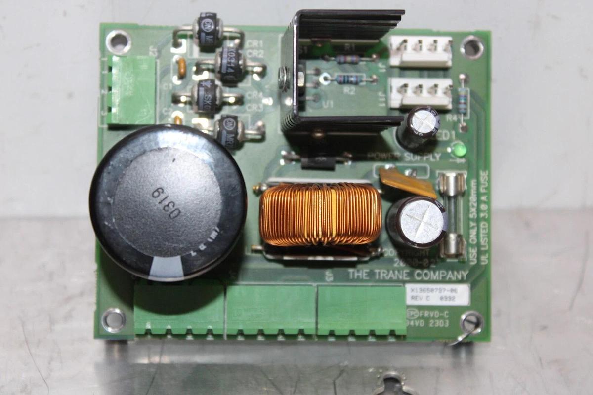 Used TRANE HVAC POWER SUPPLY CIRCUIT BOARD X13650737-06 REV. C **WARRANTY**