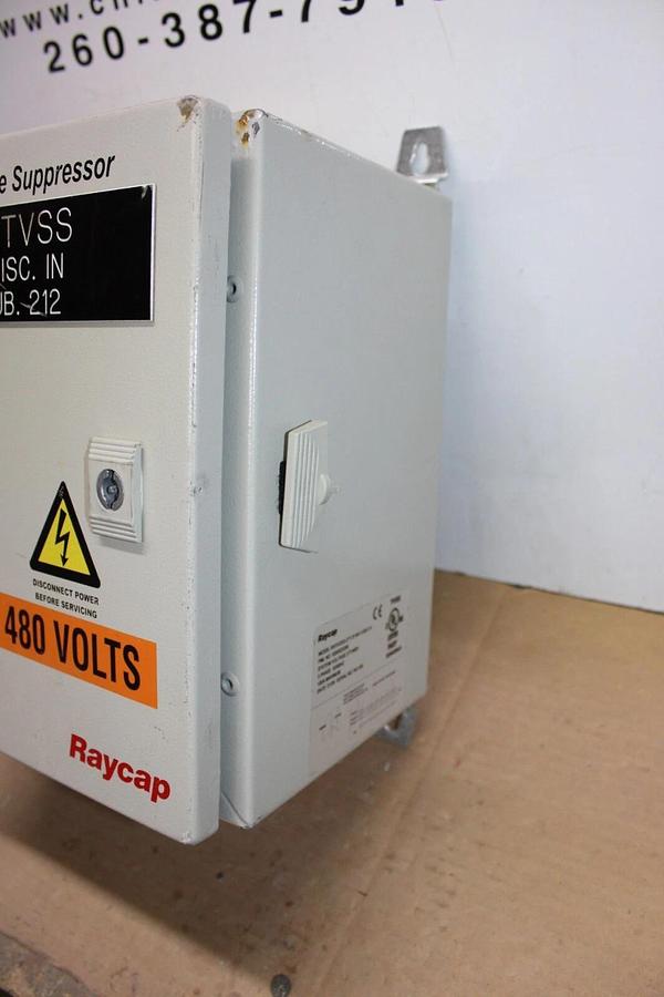 Used RAYCAP TRANSIENT VOLTAGE SUPPRESSOR RAYVOSS-277-3Y-M1-3-06-C-H 100 AMP