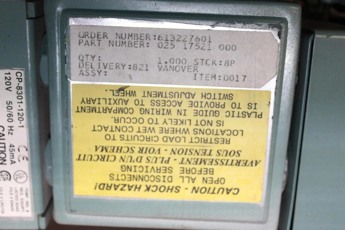 Used BARBER-COLMON ACTUATOR MP-487-0-0-2 120 VOLT 0.5 AMP 28 WATT 50/60 HZ