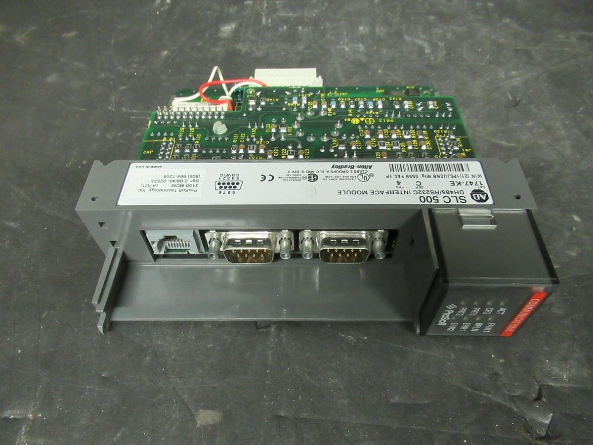 Used ALLEN BRADLEY SLC 500 1747-KE DH485/RS232C COMMUNICATIONS INTERFACE MODULE