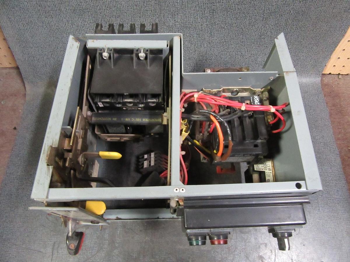 Used SQUARE D 12" MODEL 5 MCC STARTER BUCKET 480 VAC 7 AMP W/ NEMA SIZE 1 STARTER