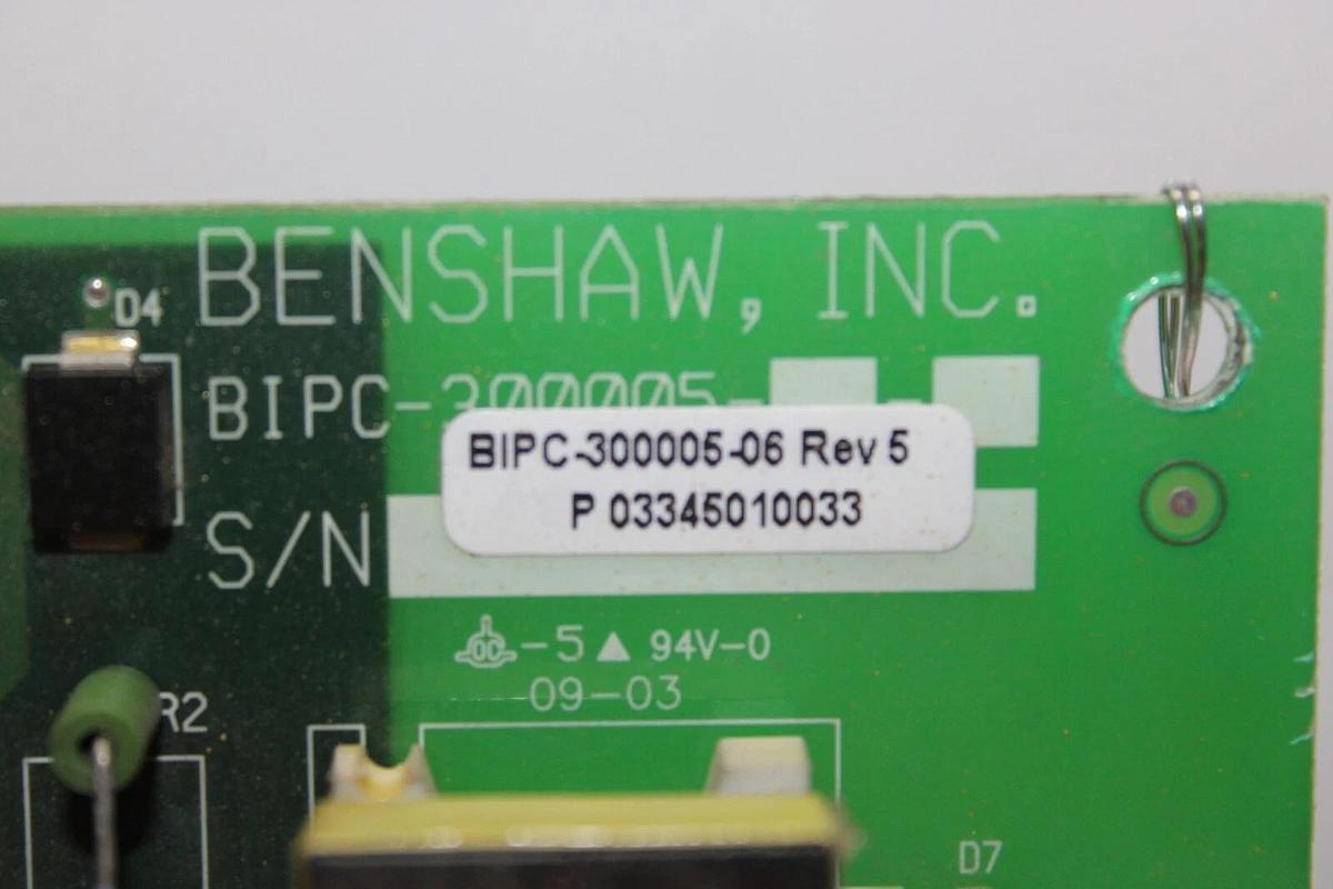 Used BENSHAW REDISTART STARTER BOARD BIPC-300005-06 REV. 5 **WARRANTY**