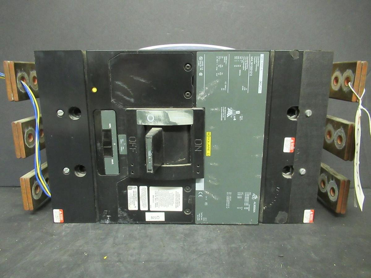 Used SQUARE D CIRCUIT BREAKER MHL3610001212 1000 AMP 600 VAC 3-POLE 3-PHASE