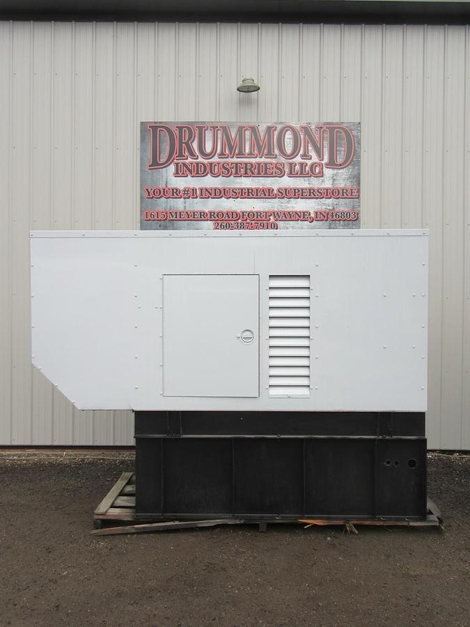 Used 50 KW DIESEL GENERATOR ISUZU 4BG1T 120/240 V SINGLE PH RE-CONNECTABLE ENCLOSED