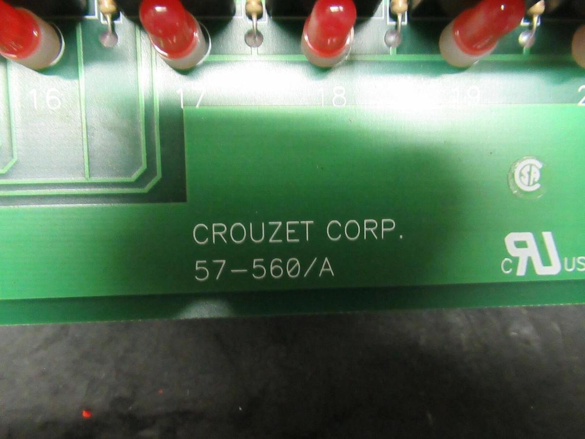 Used CROUZET CORP. 24 SLOT CHILLER RELAY BOARD 57-560/A PB-24 **WARRANTY!**