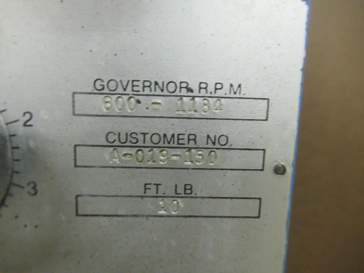 Used WOODWARD EGB SPEED GOVERNOR 10-C 10 FT/LB DESIGNATION 8240-111 RPM 600 - 1184