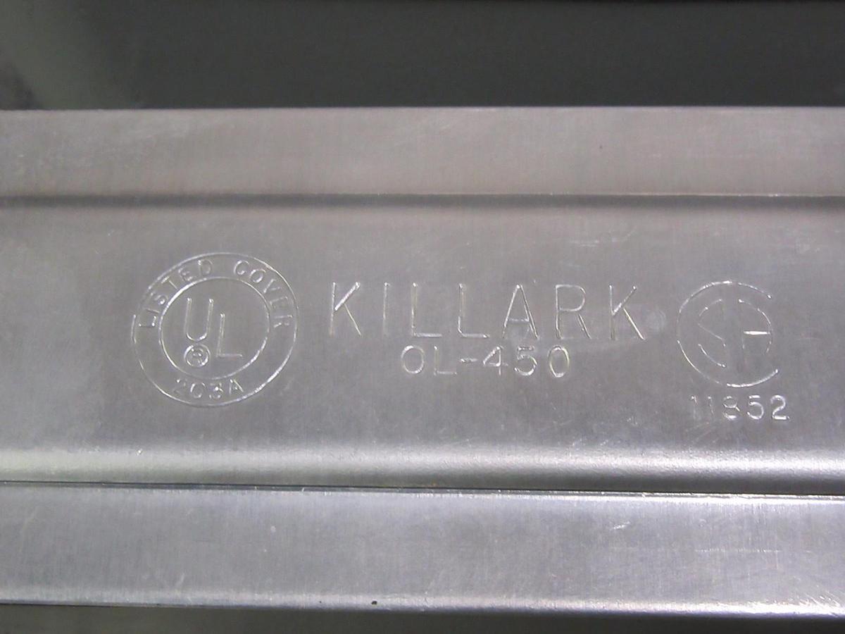 Used (1) KILLARK CONDUIT BODY WITH COVER & BUSHINGS 1 1/4" 28.8 CU" # OLB-4 ; OL-450