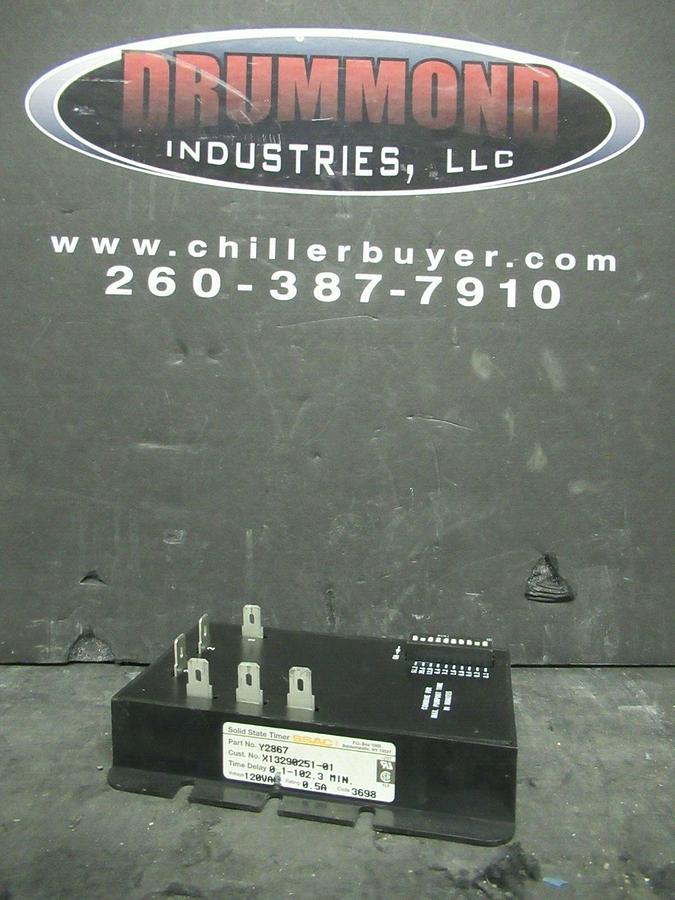 Used TRANE SSAC SOLID STATE TIMER Y2867 0.1-102.3 MINUTE DELAY 120 VAC 0.5 AMP