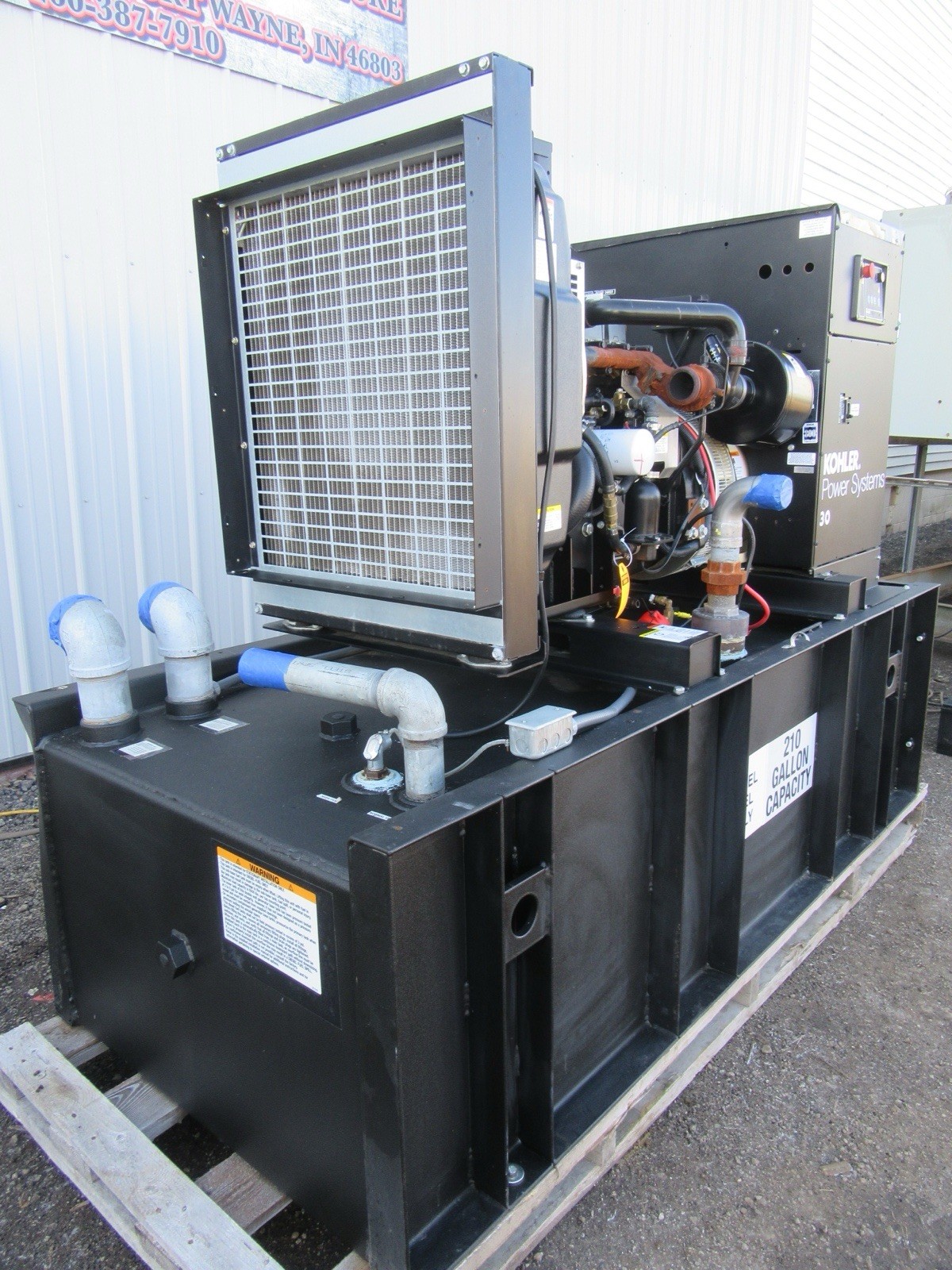 Used 30KW DIESEL GENERATOR KOHLER 120/240 VOLT 4024 JOHN DEERE 259 HRS SINGLE PHASE