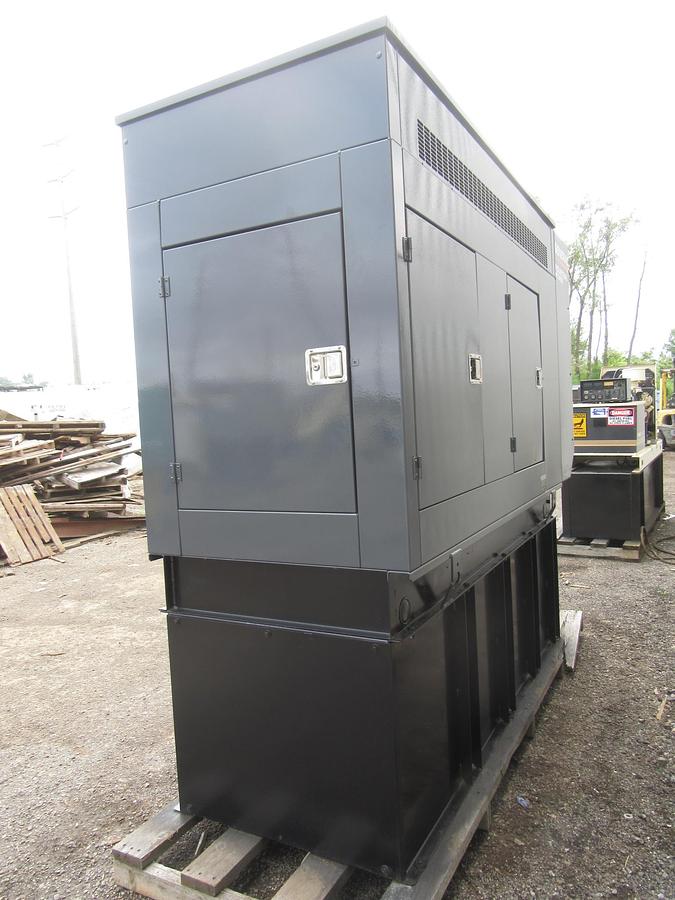 Used 60 KW DIESEL GENERATOR GENERAC 120/240 VOLT ONLY 355 HRS SOUND ENCLOSED VIDEO