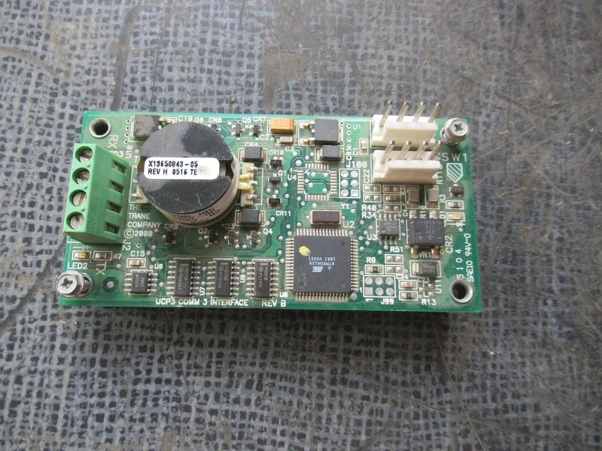 Used TRANE UCP3 COMM 3 INTERFACE REV. B CIRCUIT BOARD X13650843-05 REV H **WARRANTY**