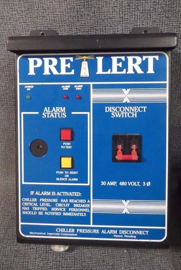 Used MECHANICAL INGENUITY PRELERT/PREVAC CHILLER PRESSURE/LEAK PROTECTION SYSTEM