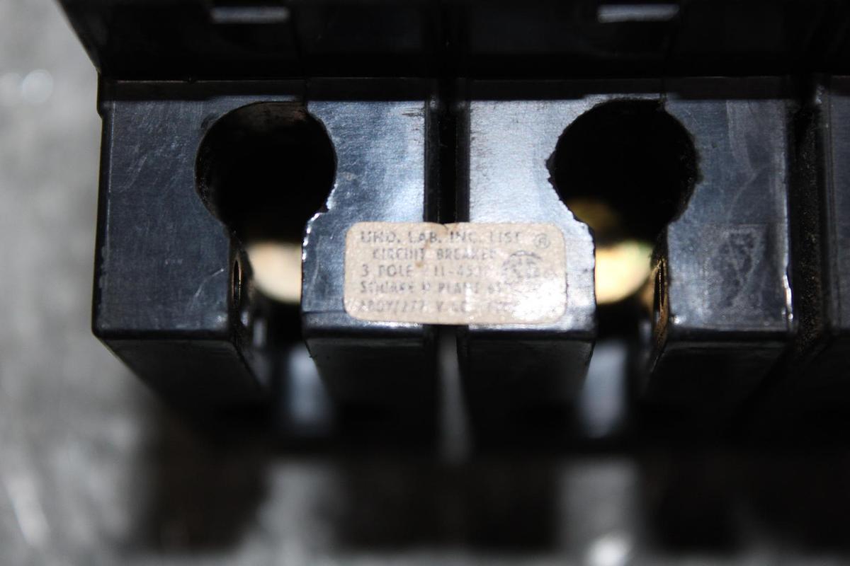 Used SQUARE D CIRCUIT BREAKER EH34020HID 20 AMP 480 VAC 3-POLE