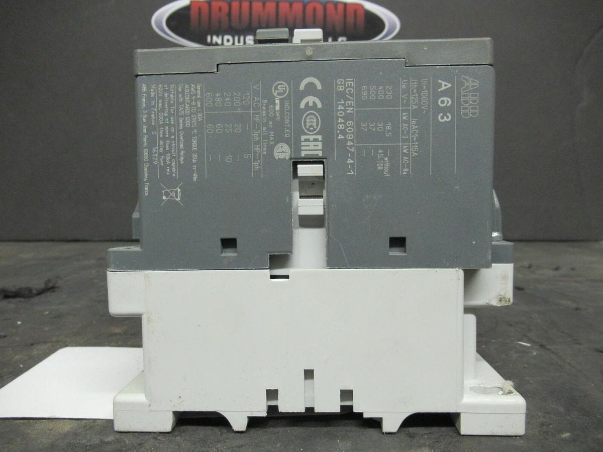 Used 90 AMP ABB A63-30 CONTACTOR 3 PHASE 600 VAC 60 HP **WARRANTY INCLUDED**