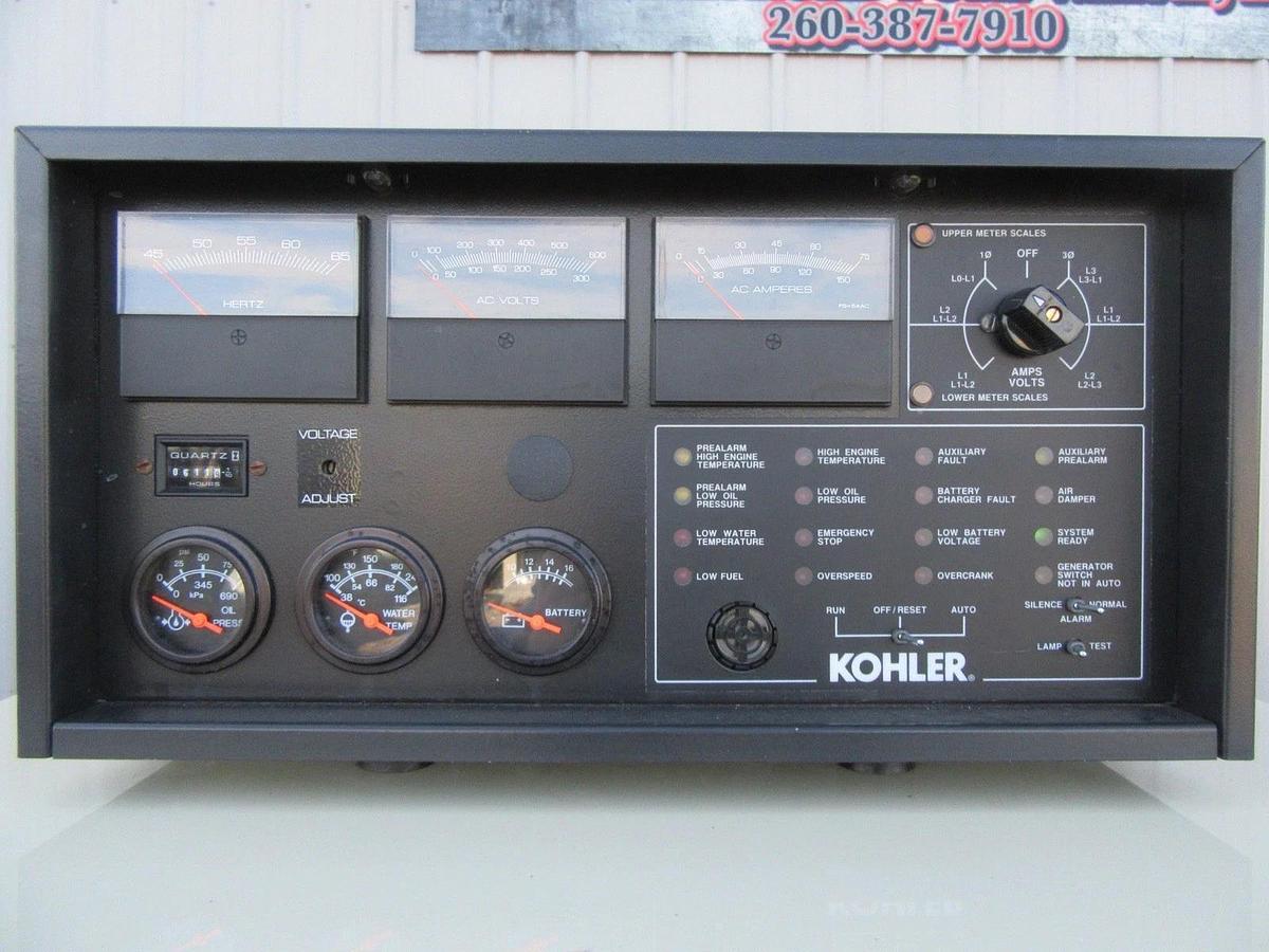 Used 30KW DIESEL GENERATOR  KOHLER 120/240 V JOHN DEERE  12-LEAD RECONNECTABLE 33 KW