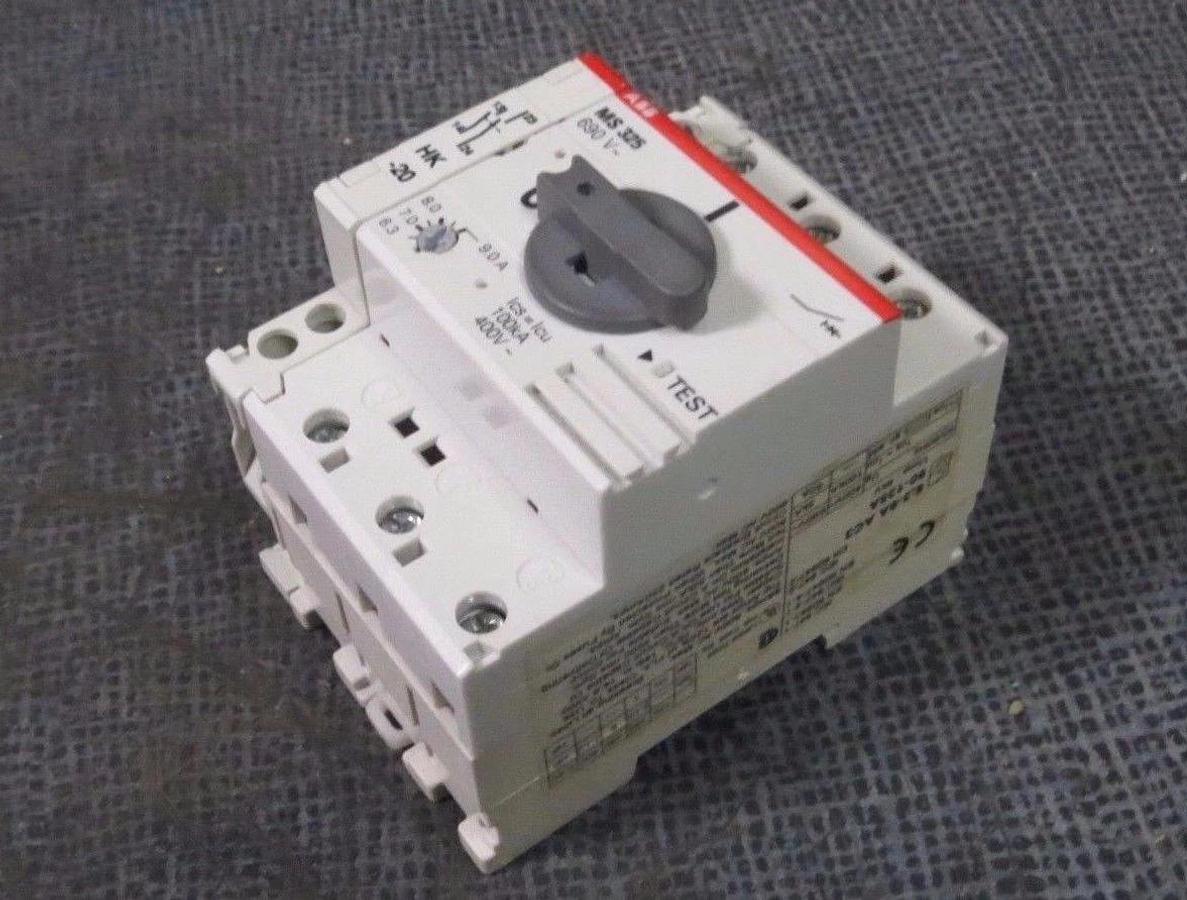 Used ABB MS325 MS 325 MANUAL MOTOR STARTER 6.3-9 AMP WITH HK-20 AUX--  7.5 HP MAX