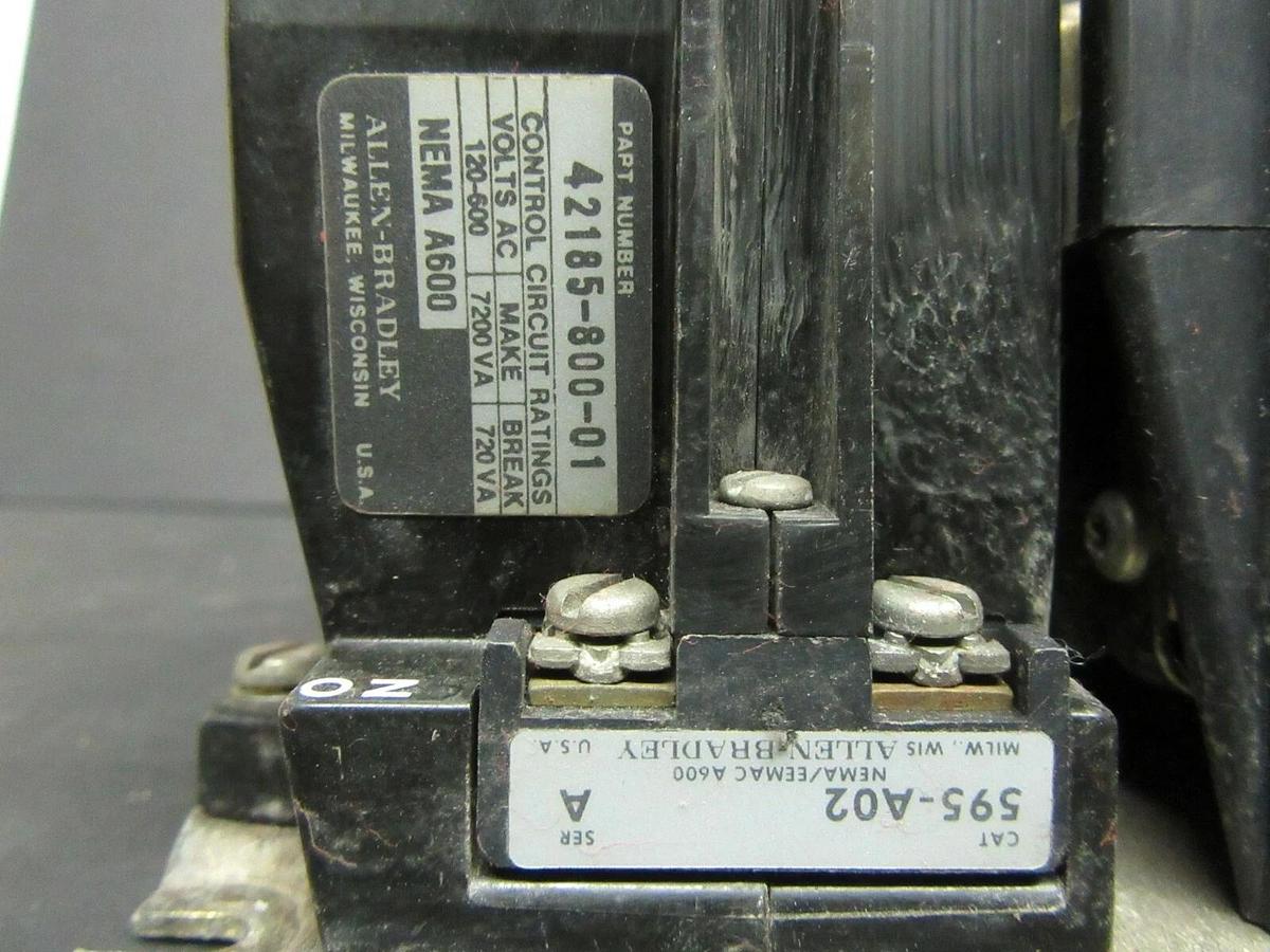 Used ALLEN BRADLEY STARTER 509-BOD SER. B 600 V 10 HP NEMA: 1 W/ 42185-800-01