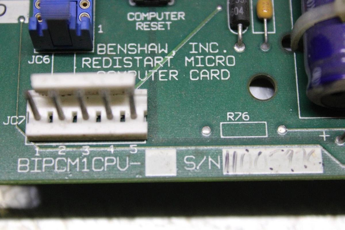Used BENSHAW REDISTART MICRO COMPUTER CARD CIRCUIT BOARD BIPCM1CPU *WARRANTY*