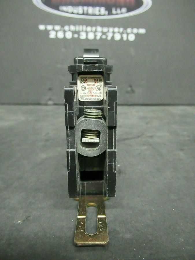 Used LOT OF 2 15 AMP SQUARE D SINGLE POLE BREAKERS 120/240 VAC