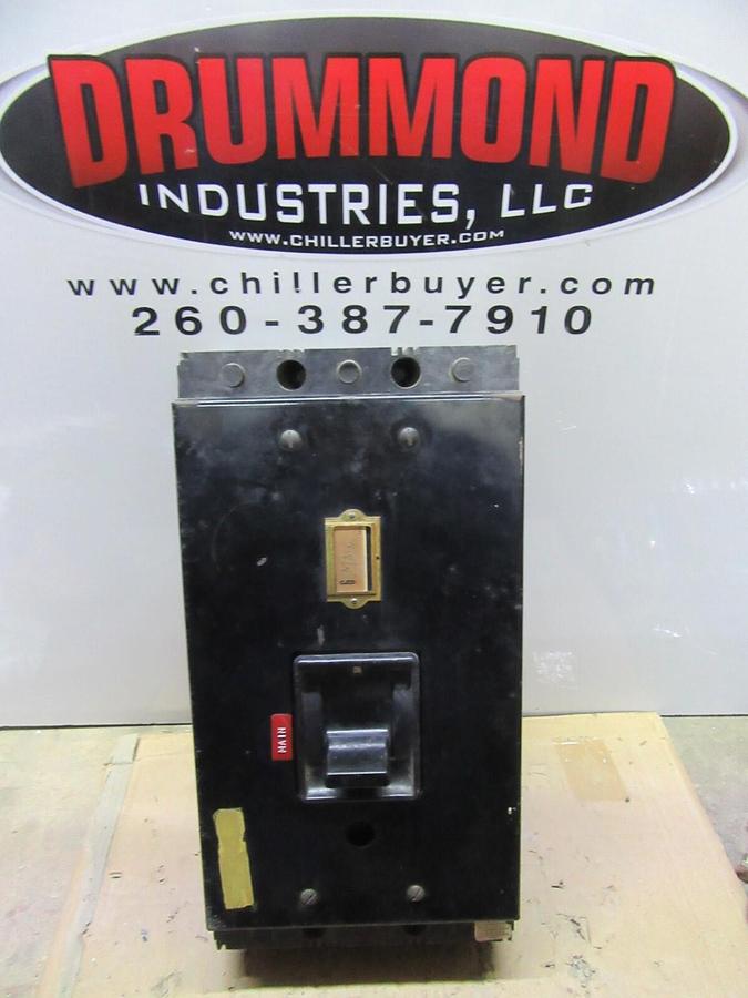 Used SQUARE D CIRCUIT BREAKER MA3800F 800 AMP 3-POLE 600 VAC W/ FACE COVER