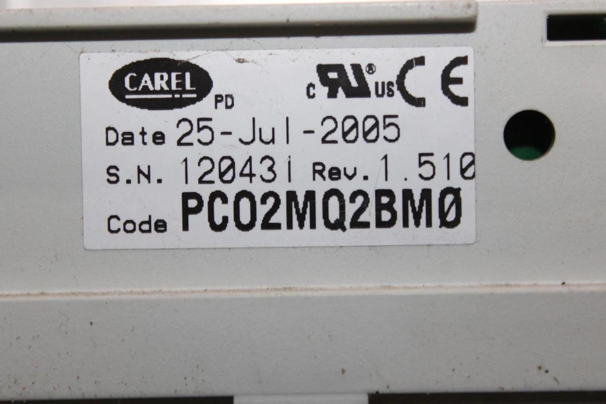 Used MCQUAY CAREL MICROTECH II CHILLER CONTROL MODULE PCO2MQ2BM0 REV. 1.510