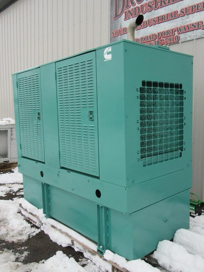 Used 40 KW 50 KW DIESEL GENERATOR CUMMINS 120/240V B3.9-G1 RECONNECTABLE VIDEO