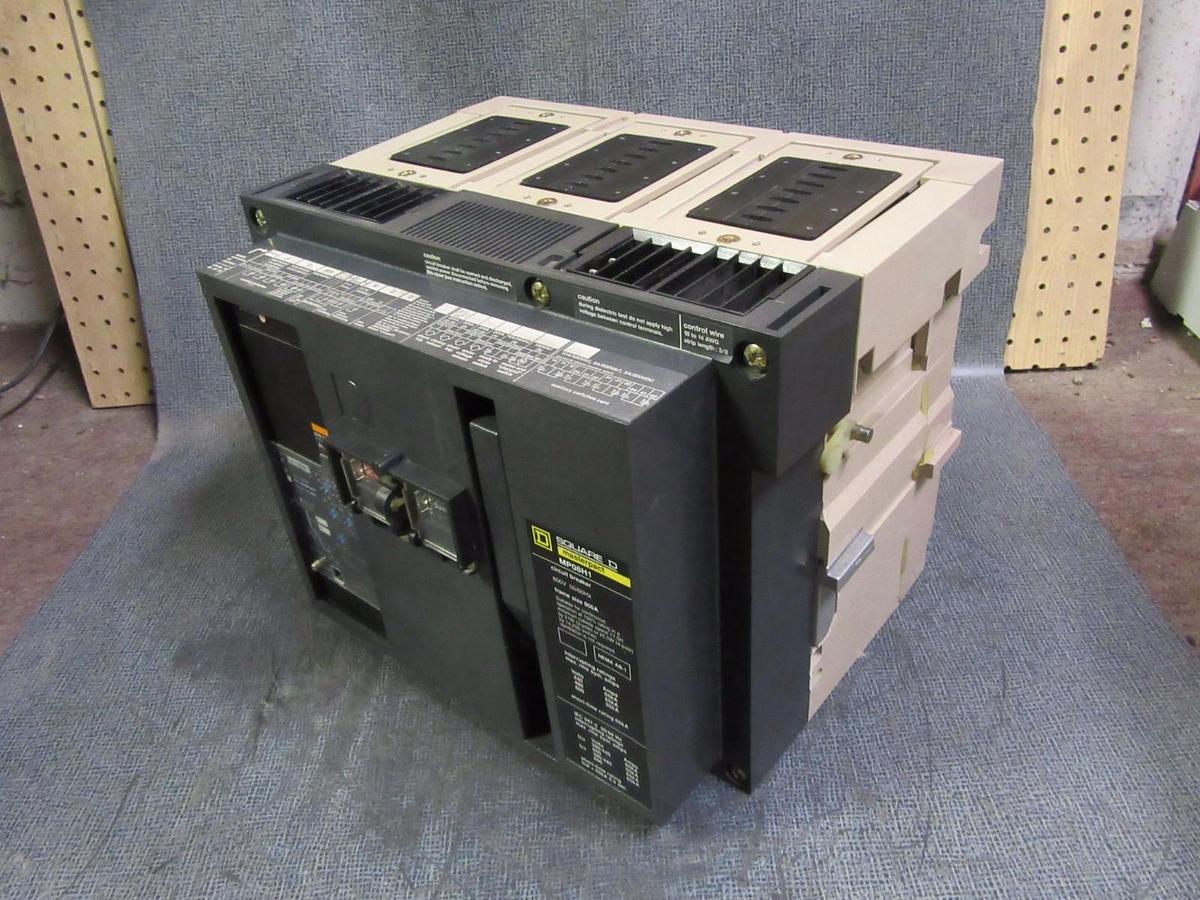 Used 800 AMP SQUARE D MP08H1 MASTERPACT BREAKER 800A 3P 600V  STR58U W/ LSI MP08HI