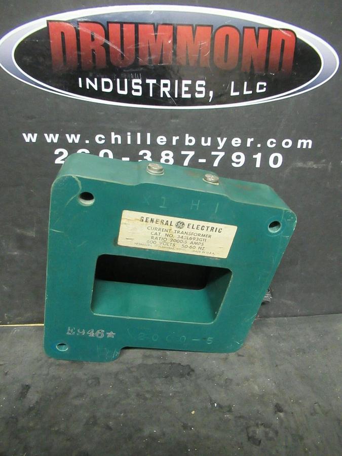 Used GENERAL ELECTRIC GE 343L693G11 CT CURRENT TRANSFORMER 2000:5 AMPS RATIO 600 VAC
