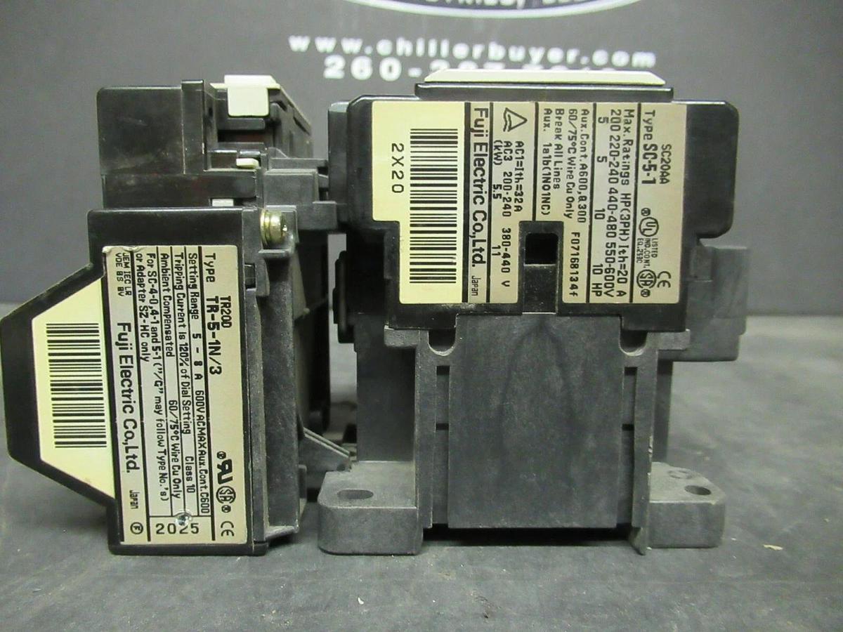 Used 20 AMP FUJI STARTER SC20AA 600 VAC 10 HP W/ TR20D OVERLOADS **WARRANTY**