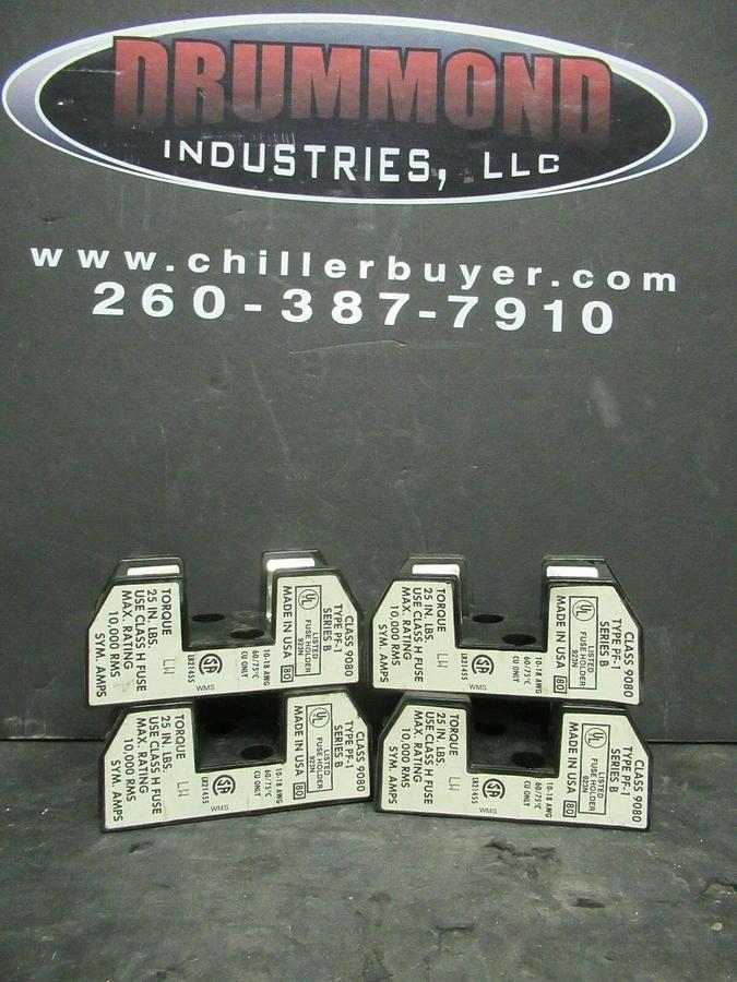 Used LOT OF 4 SQUARE D FUSE HOLDER 9080 PF-1 FOR 30 AMP 250 V CLASS H FUSES ONLY